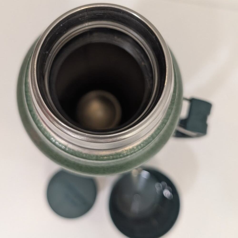 Stanley Classic Vacuum Bottle Thermos Hammertone Green Hiking Camping Heavy Duty - Picture 8 of 10